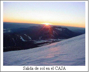 Cuadro de texto:  
Salida de sol en el CAJA
