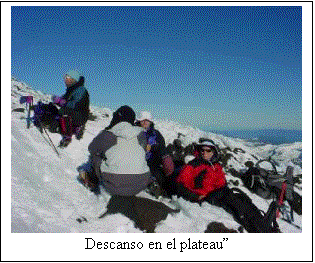 Cuadro de texto:  
Descanso en el plateau
